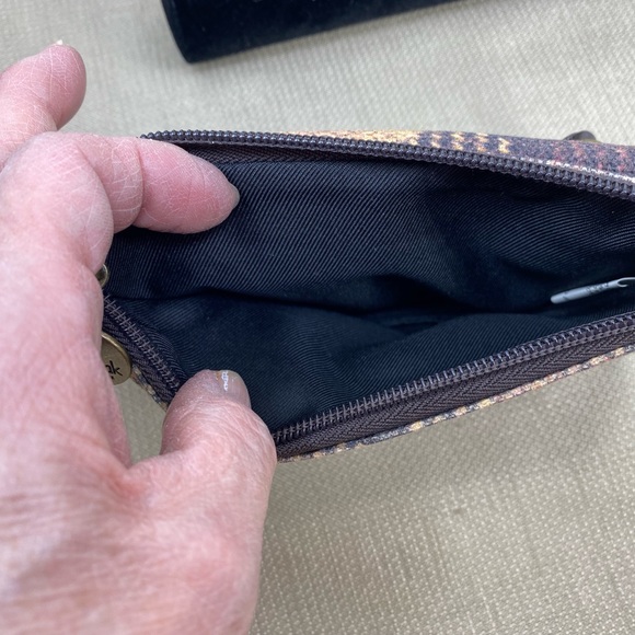 THE SAK BROWN BUFFALO CHECK WALLET & POUCH - Picture 7 of 8